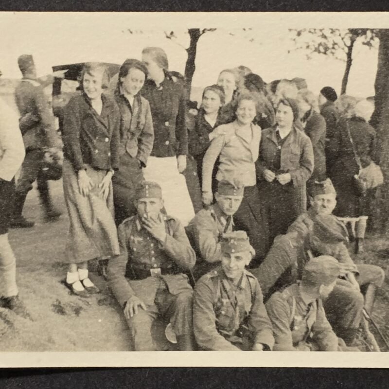20260807_162811 WWII German Wehrmacht Soldiers HJ Hitler Youth BDM Girls Group Photo