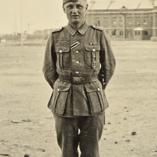 20260807_163600 1943 WWII German Young Wehrmacht Soldier HJ Badge EK2 SA Sports Badge Bayonet Photo