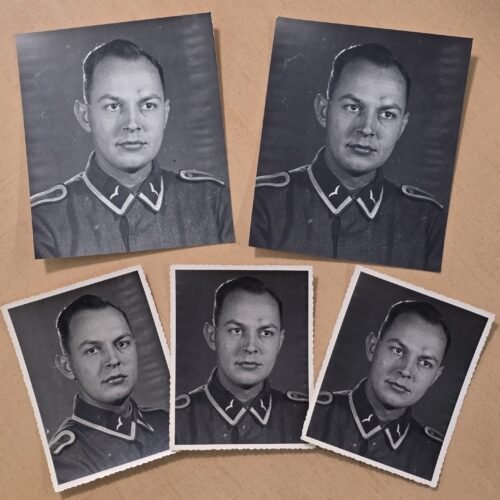 20260809_150115 LUFTWAFFE SOLDIERS Studio Portraits Photographs WWII German Photo lot x 5