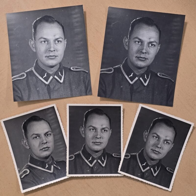 20260809_150115 LUFTWAFFE SOLDIERS Studio Portraits Photographs WWII German Photo lot x 5