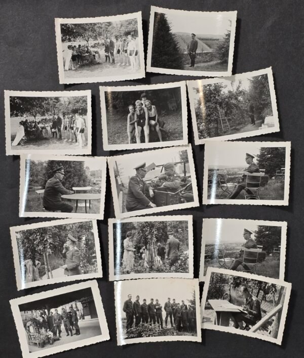 WWII German Luftwaffe Officer Photo Collection 16 Photos Dagger Soldiers HJ Hitler Youth BDM Girls
