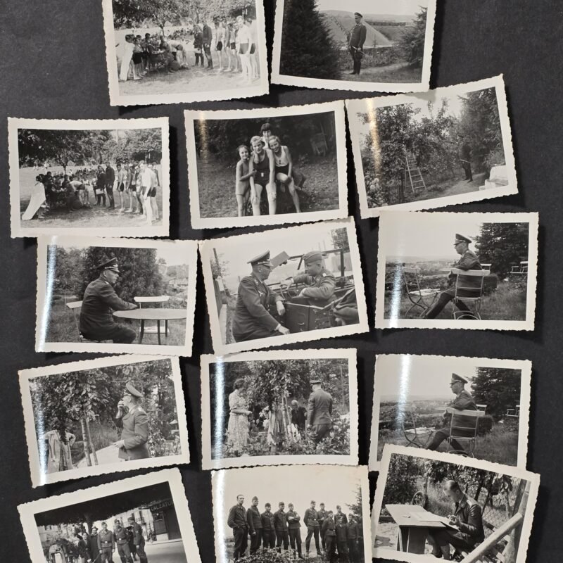 20260809_150329 WWII German Luftwaffe Officer Photo Collection 16 Photos Dagger Soldiers HJ Hitler Youth BDM Girls