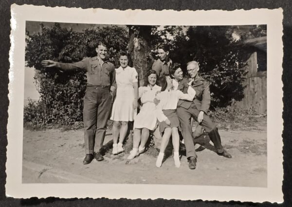 Rare WWII German Wehrmacht Women w summer dress Female Signals Helferinnen Group Photo Pegau 1944