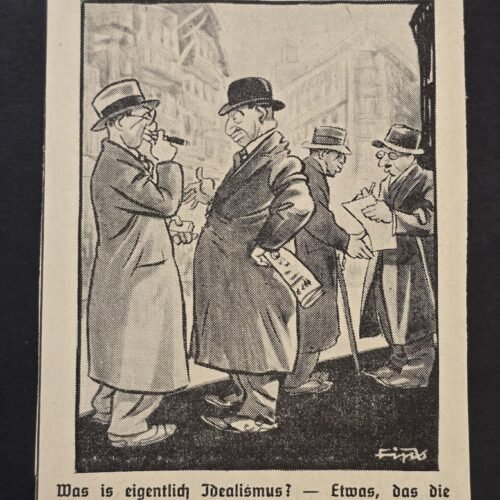 20260809_202442 Rare Original Third Reich Anti-Semitic Fips Cartoon Leaflet – Der Stürmer Philipp Rupprecht