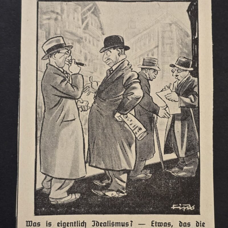 20260809_202442 Rare Original Third Reich Anti-Semitic Fips Cartoon Leaflet – Der Stürmer Philipp Rupprecht