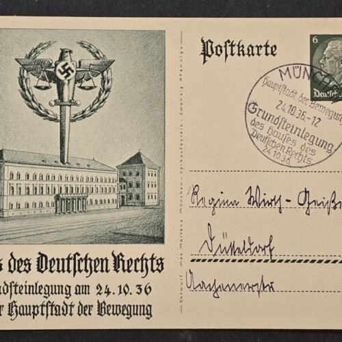 20260811_170237 WW2 Nazi German Third Reich Propaganda Postcard Judicial Eagle w Swastika