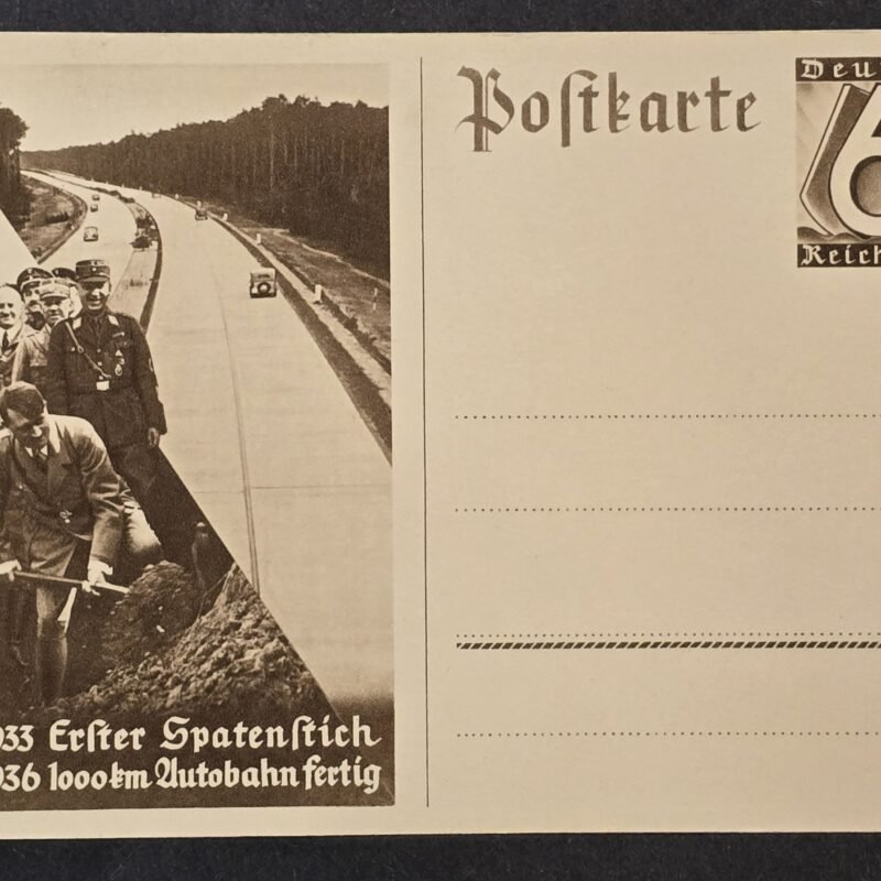 20260811_170255 Original Nazi German 1936 Hitler SS SA Autobahn 1000 KM Completion Third Reich Propaganda Postcard
