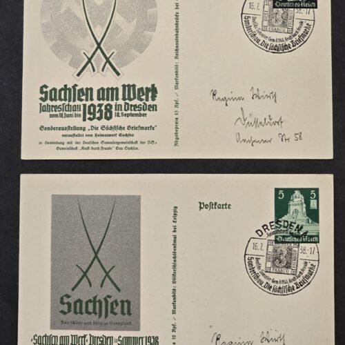 20260811_170320 WW2 Nazi German Sachsen 1938 Propaganda Postcard Set