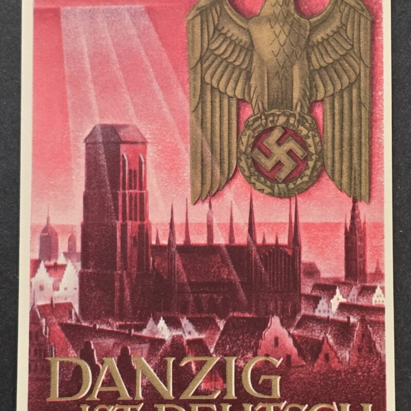 20260811_170548 WW2 Nazi German Third Reich Danzig Swastika Eagle WHW Propaganda Postcard