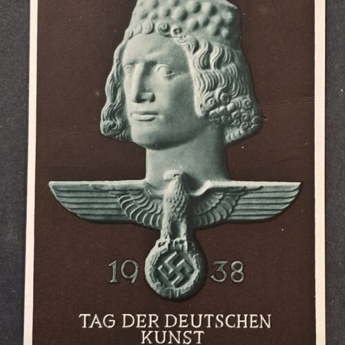 Original WW2 Nazi German 1938 Tag der Deutschen Kunst Munich Third Reich Postcard Special Cancel