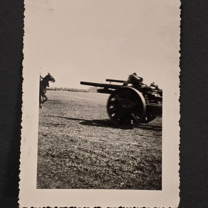 20260822_121019 Wehrmacht Cavalry in the field w Military Cannon WW2 German War Photo