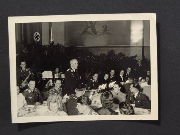 LUFTWAFFE HIGH COMMAND w Swastika Flag Banner Military WW2 German War Photo