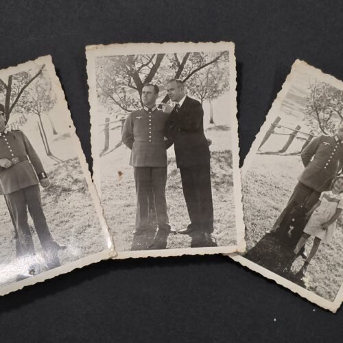 20260822_124054 Wehrmacht Soldiers Military lot w Family Child WW2 German War Photo lot x 3