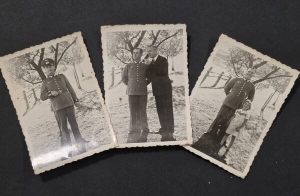 20260822_124054 Wehrmacht Soldiers Military lot w Family Child WW2 German War Photo lot x 3