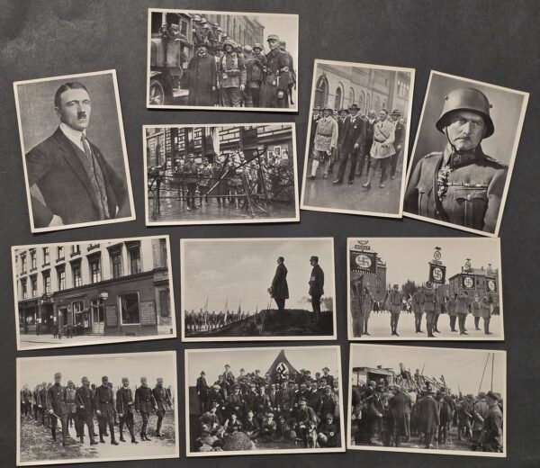 20260822_124631 NSDAP Third Reich 1930s Nazi Germany Erwacht NSDAP Cigarette Tobacco Propaganda Photo Cards Hitler SA Stormtroopers