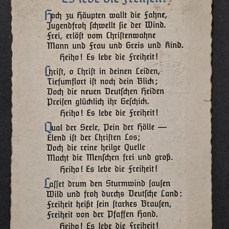 20260822_151645 RARE 1937 Nazi German Third Reich Anti-Christian Propaganda Postcard Otto Peitsch