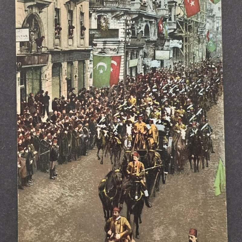 20260822_151742 WWI German Feldpost Constantinople Ottoman Sultan Parade Postcard – Turkey 1917