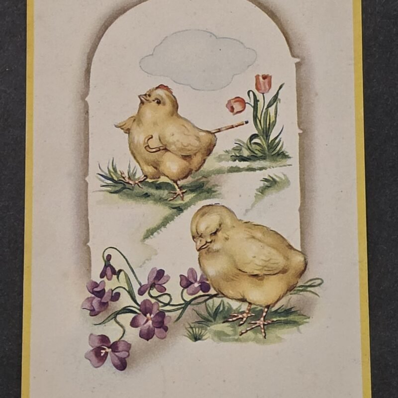 20260822_153056 WWII German Soldiers Feldpost Easter Postcard 1942 Dutch Vrolijk Paaschfeest Chicks