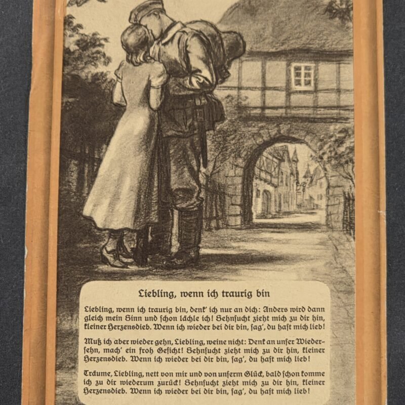 20260822_153204 WWII German Military Feldpost Goodbye Postcard 1940 Soldier Sweetheart Romance