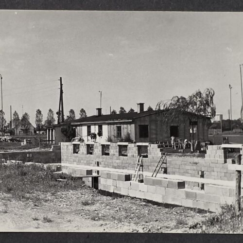 RARE German Labor Camp Photo Postcard Riga Latvia ESV Arbeit Eintracht Lichtenegger Baracke WWII