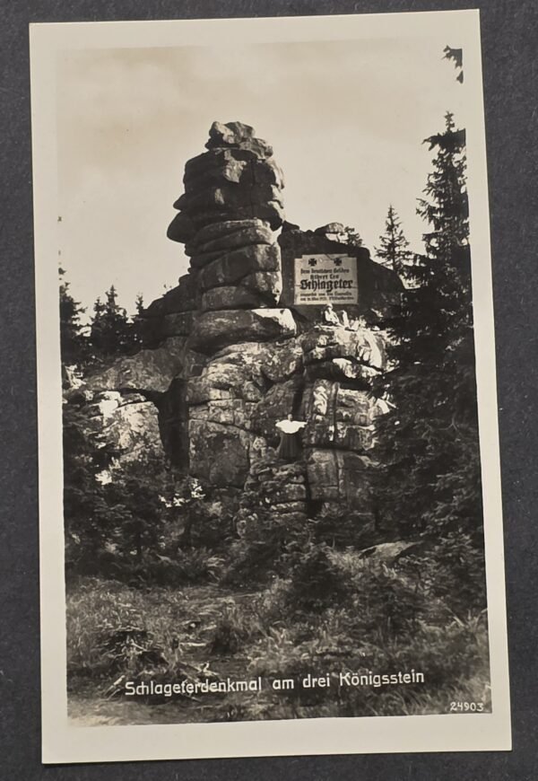 WW2 German Albert Leo Schlageter Military War Memorial Königstein Photo Postcard
