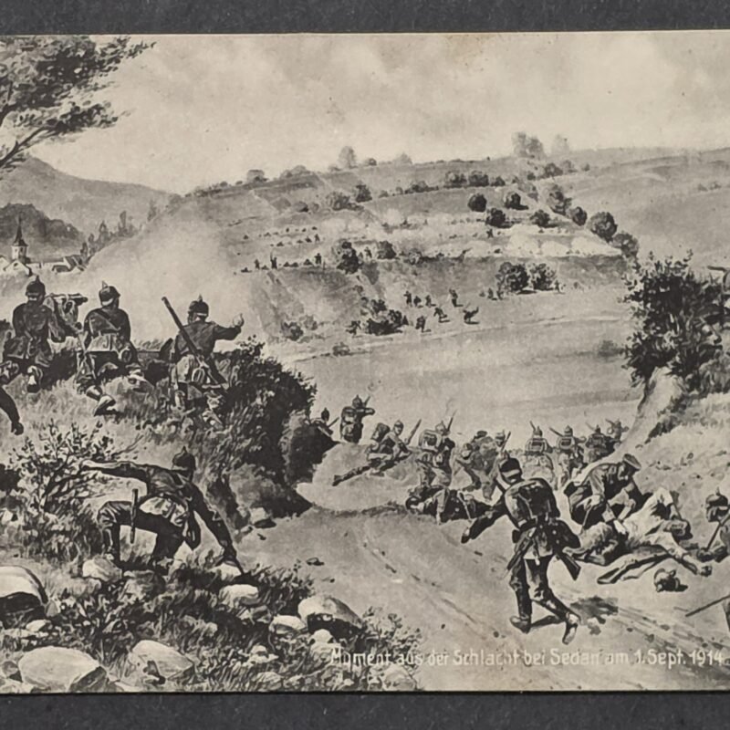 20260822_153847 WWI German Soldiers Feldpost Military Postcard Battle of Sedan 1870 Scene 1915