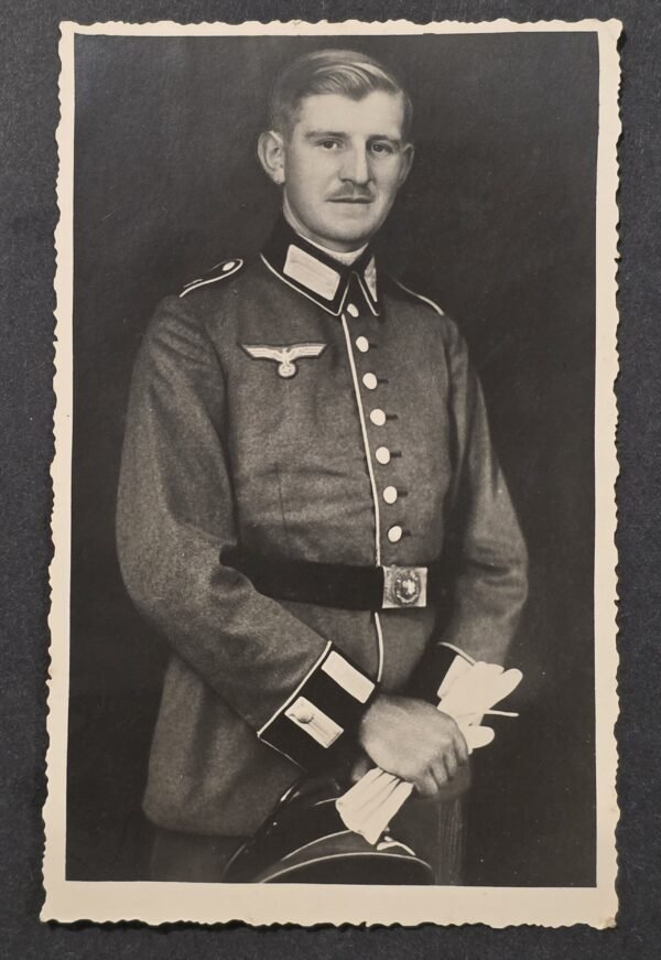 1942 WWII German Heer Wehrmacht Soldier Art Enhanced Portrait Postcard