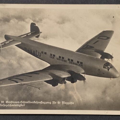 20260822_154135 WWII German Junkers Ju 90 “Der Grosse Dessauer” Luftwaffe Photo Postcard 1941