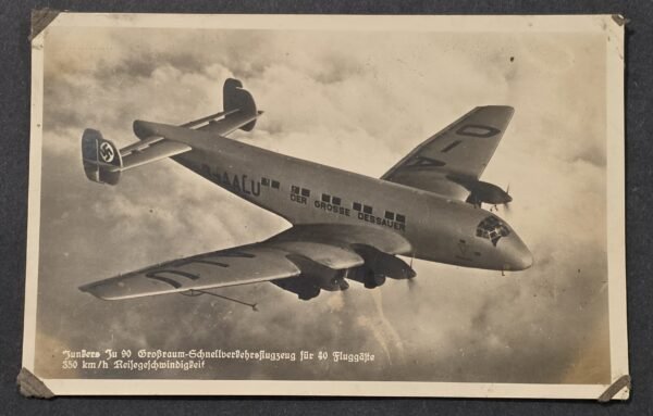 20260822_154135 WWII German Junkers Ju 90 “Der Grosse Dessauer” Luftwaffe Photo Postcard 1941