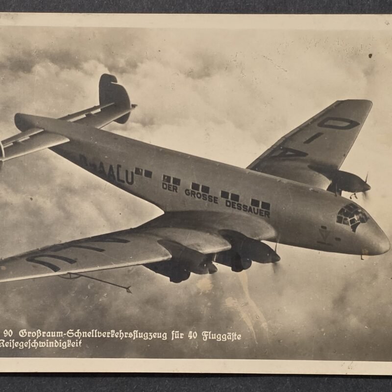 20260822_154135 WWII German Junkers Ju 90 “Der Grosse Dessauer” Luftwaffe Photo Postcard 1941