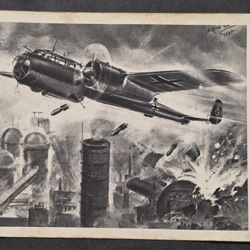 20260822_154201 WWII German Junkers Ju 88 Bomber Postcard Mailed to W.E. Lager Salzburg Camp