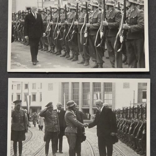 20260822_154437 Rare Pair 1950s Austrian President Theodor Körner Honor Guard Photos Klagenfurt