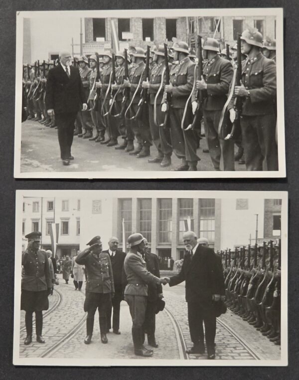 20260822_154437 Rare Pair 1950s Austrian President Theodor Körner Honor Guard Photos Klagenfurt