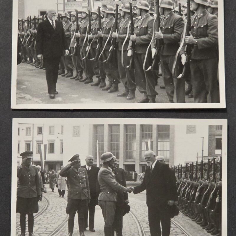 20260822_154437 Rare Pair 1950s Austrian President Theodor Körner Honor Guard Photos Klagenfurt