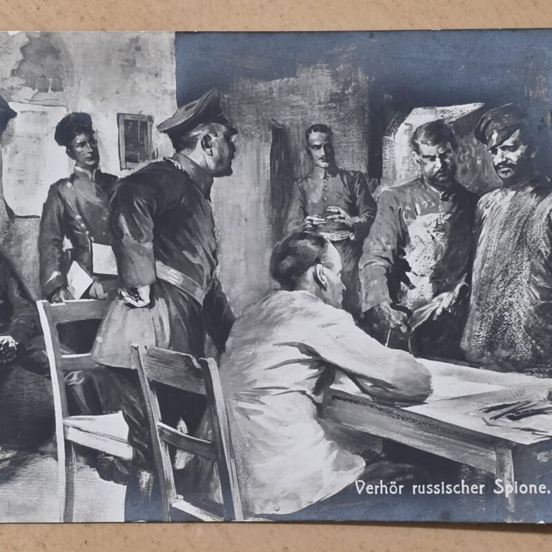 20260822_154902 WWI Imperial German Postcard Russian Spies Interrogation Felix Schwarmstädt
