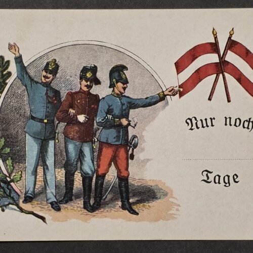 WW1 Imperial German Austrian Military Uniform Postcard – Alt-Österreich in Uniformen – 1910 Infantry Artillery Dragoon