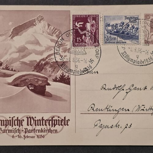 20260822_155318 1936 Nazi German Third Reich Winter Olympics Postcard Olympia