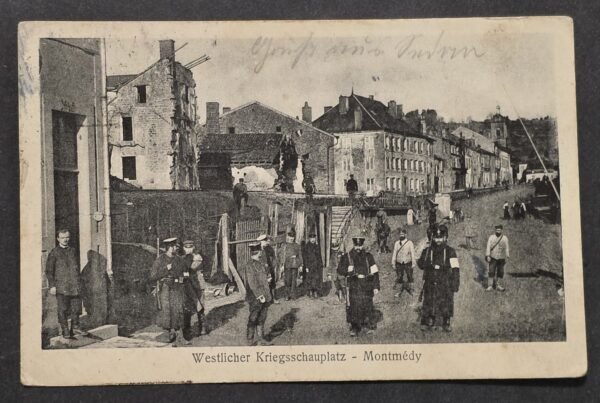 20260822_160016 WWI Imperial German Soldiers Feldpost Postcard Montmedy France Western Front