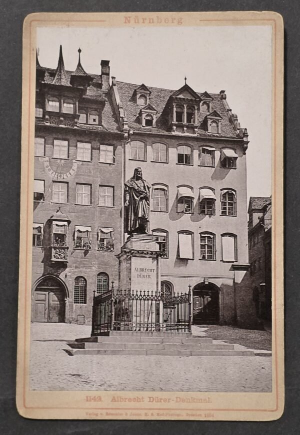 20260822_160133 Antique 1894 Nürnberg Albrecht Dürer Denkmal Photo Cabinet Card Nuremberg Germany