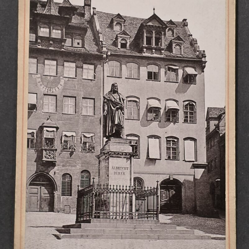 20260822_160133 Antique 1894 Nürnberg Albrecht Dürer Denkmal Photo Cabinet Card Nuremberg Germany