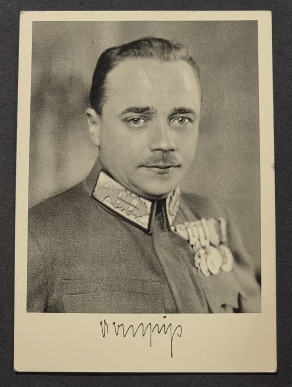 20260826_171217 1934 Nazi German Third Reich Postcard Austria Chancellor Engelbert Dollfuss Military Uniform Photo RPPC
