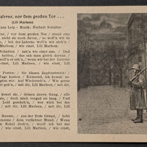 20260826_171457 WWII Nazi German Wehrmacht soldier Lili Marleen Soldier Sentry Military Song Postcard
