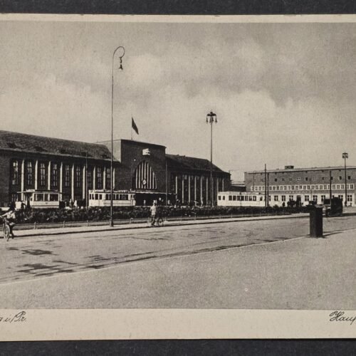 WWII Königsberg Prussia Prussian Hauptbahnhof Railway Station German Postcard