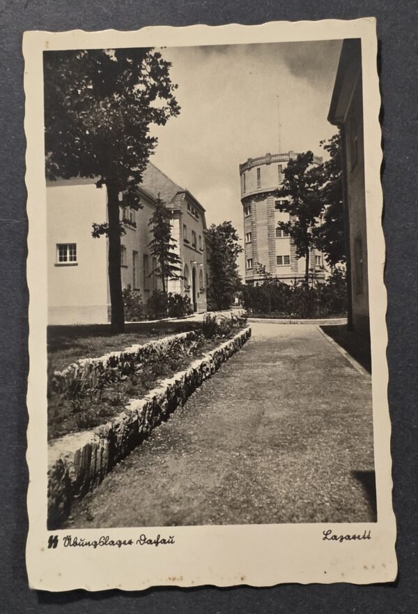 20260826_171741 Rare WW2 Nazi German NSDAP Third Reich SS Übungslager Dachau Hospital Training Camp Photo Postcard