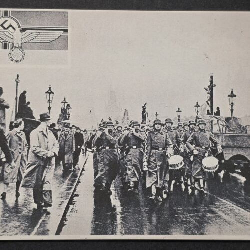 20260826_172439 WW2 German LSSAH 1939 SS Leibstandarte Adolf Hitler Prague Praha Propaganda Postcard