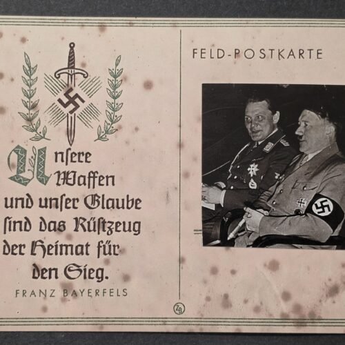 WWII Nazi German Third Reich Feldpost Postcard Adolf Hitler Hermann Göring Applied Photograph Photo