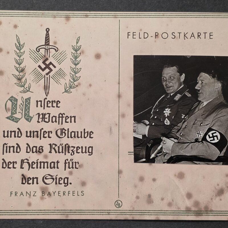20260826_172810 WWII Nazi German Third Reich Feldpost Postcard Adolf Hitler Hermann Göring Applied Photograph Photo