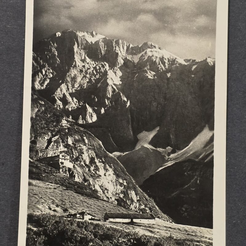 20260826_173151 WW2 German Third Reich Tirol Austria Mountain Postcard w Edelweiss Flower Stamp
