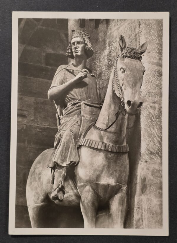 20260826_173745 1930s Third Reich Nazi German Bamberg Cathedral Bamberg Horseman Reiter Photo Postcard