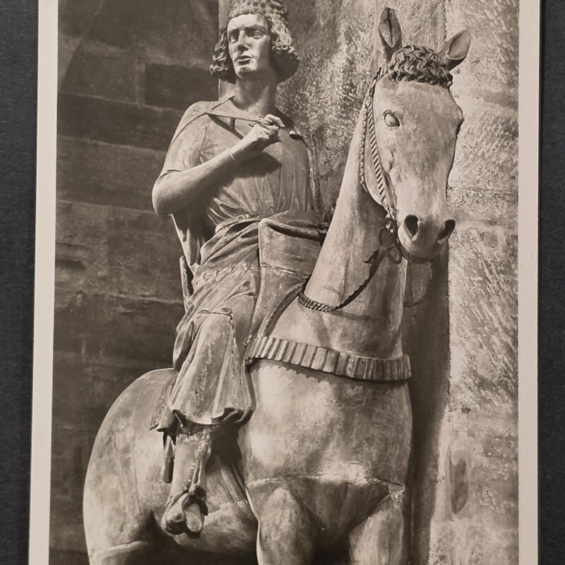 20260826_173745 1930s Third Reich Nazi German Bamberg Cathedral Bamberg Horseman Reiter Photo Postcard